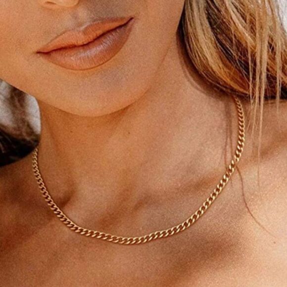 COPY - NEW 18k Gold Cuban Chain Necklace - Picture 2 of 6